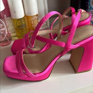 Limelight Pink Heels Modern Block Design